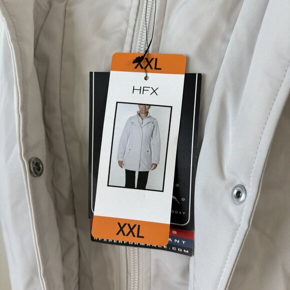 HFX All Weather Trench Wind/Water Resistant Coat CEMENT Women's Sz XXL NWT - Picture 2 of 16